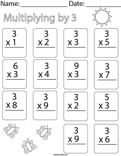 multiply by 3 worksheet|multiply by 3 worksheet printable.